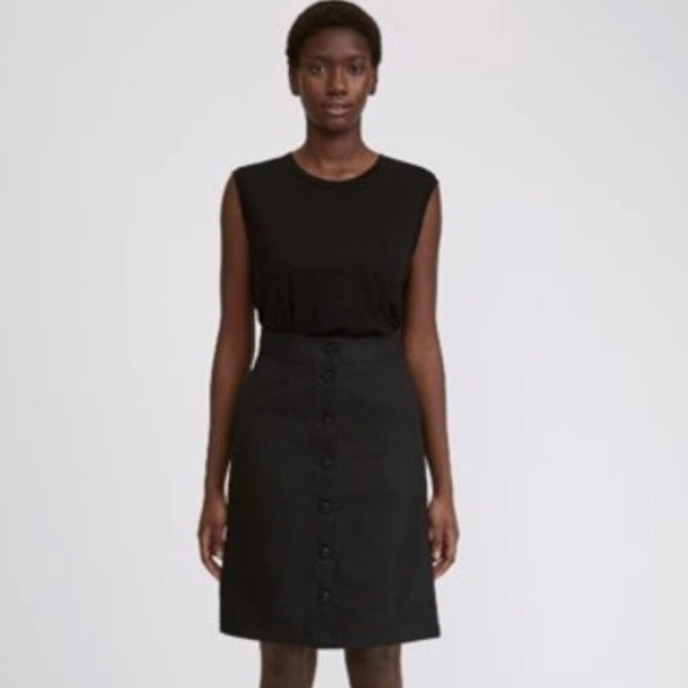 Filippa K Piper Skirt in Almost Black Small